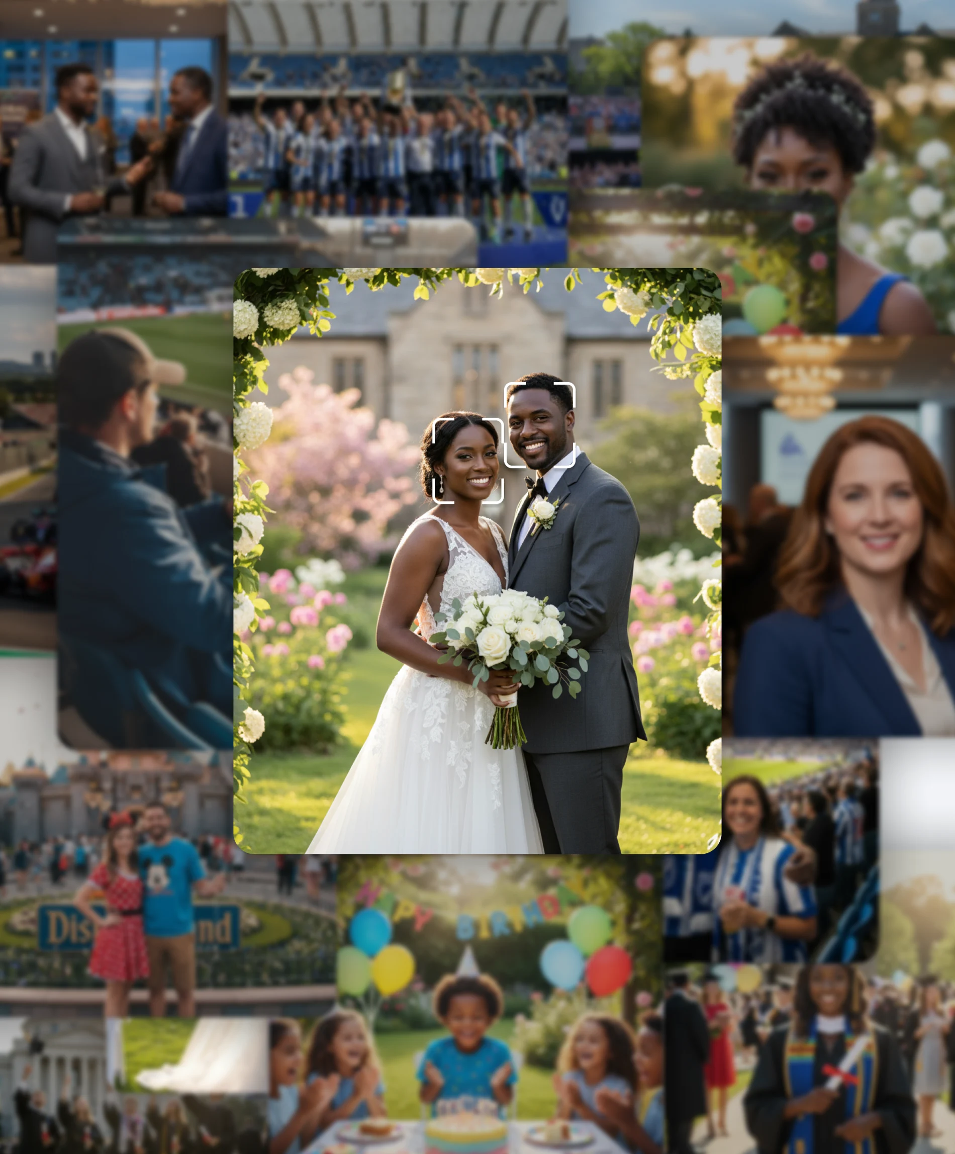 Wedding photos collage